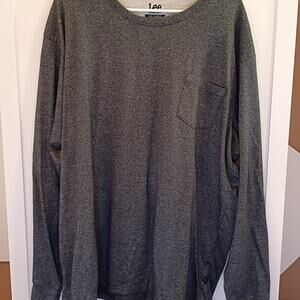 Men's Long Sleeve Lee Top in Dark Gray